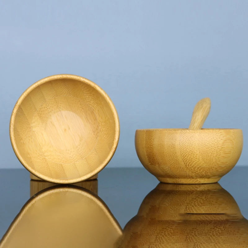 Mini Bamboo Mixing Bowl Set – DIY Face Mask Tools