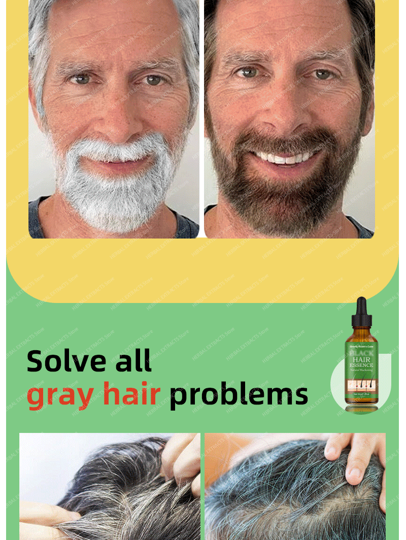 Anti-Grey Hair Cream – Natural Black Color Restorer