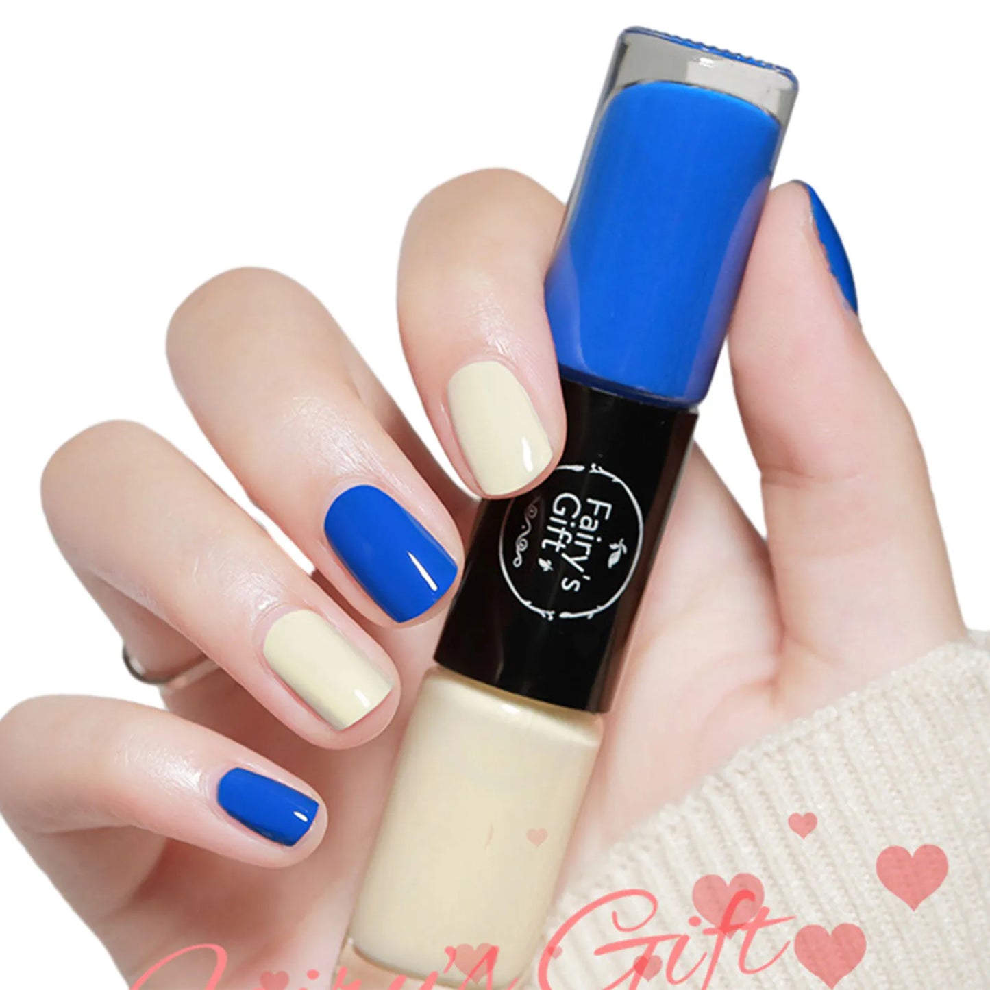 2-in-1 Glitter Nail Polish – Long-Lasting Quick-Dry Gel