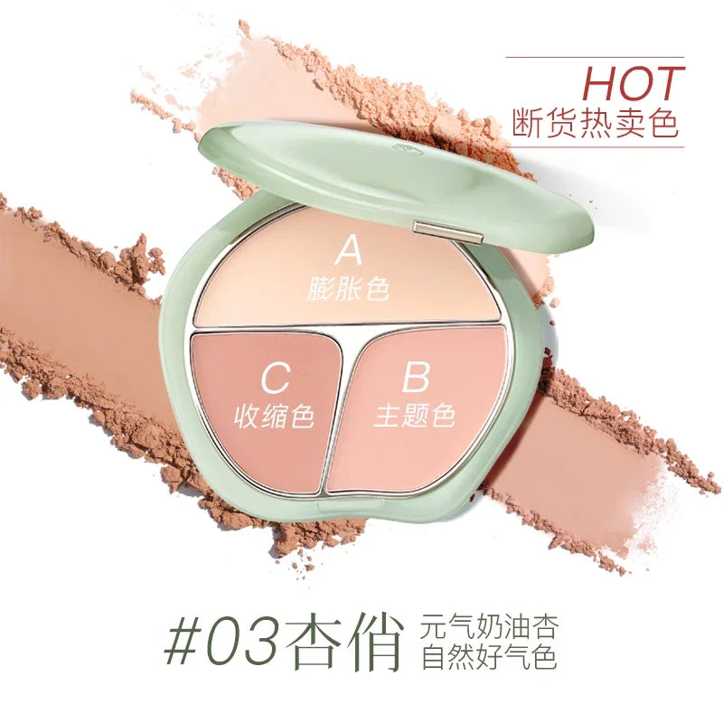 Caitang TIMAGE 3-Color Blush Palette – Highlight & Contour