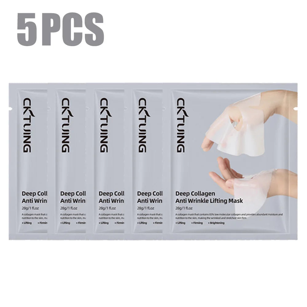 5PCS Collagen Firming Face Masks-Deeply Hydrates, Moisturizes & Brightens