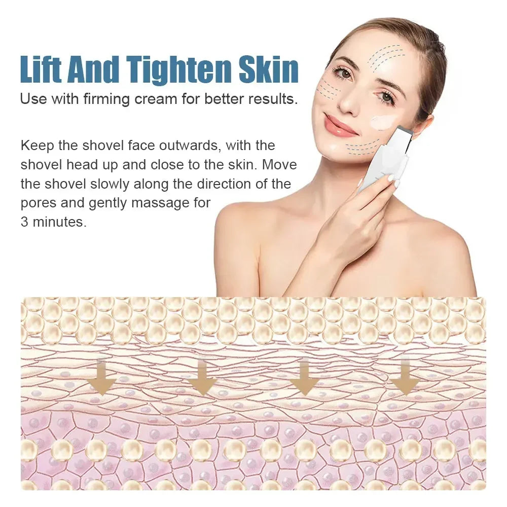 Ultrasonic Skin Scrubber – Deep Pore Cleansing Tool