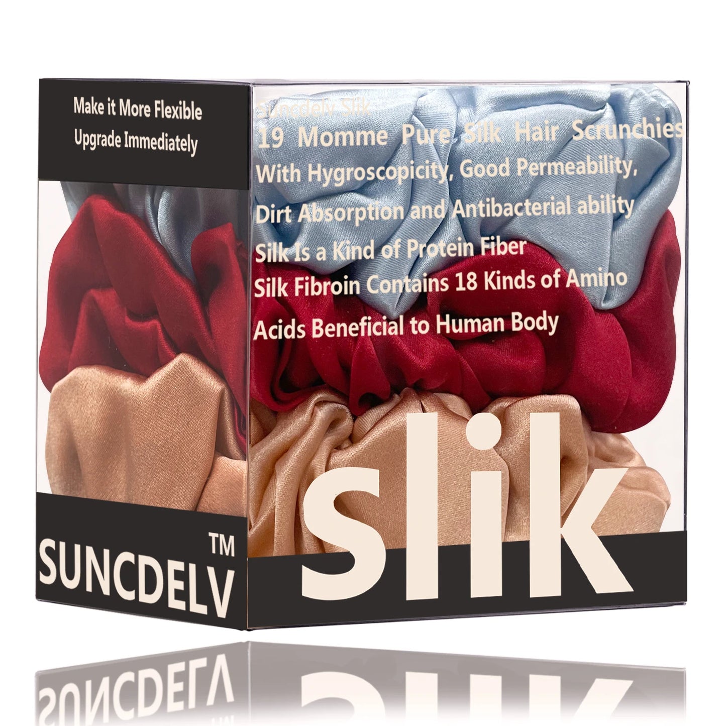 3-Piece Silk Scrunchies – Pure Mulberry Hair Ties