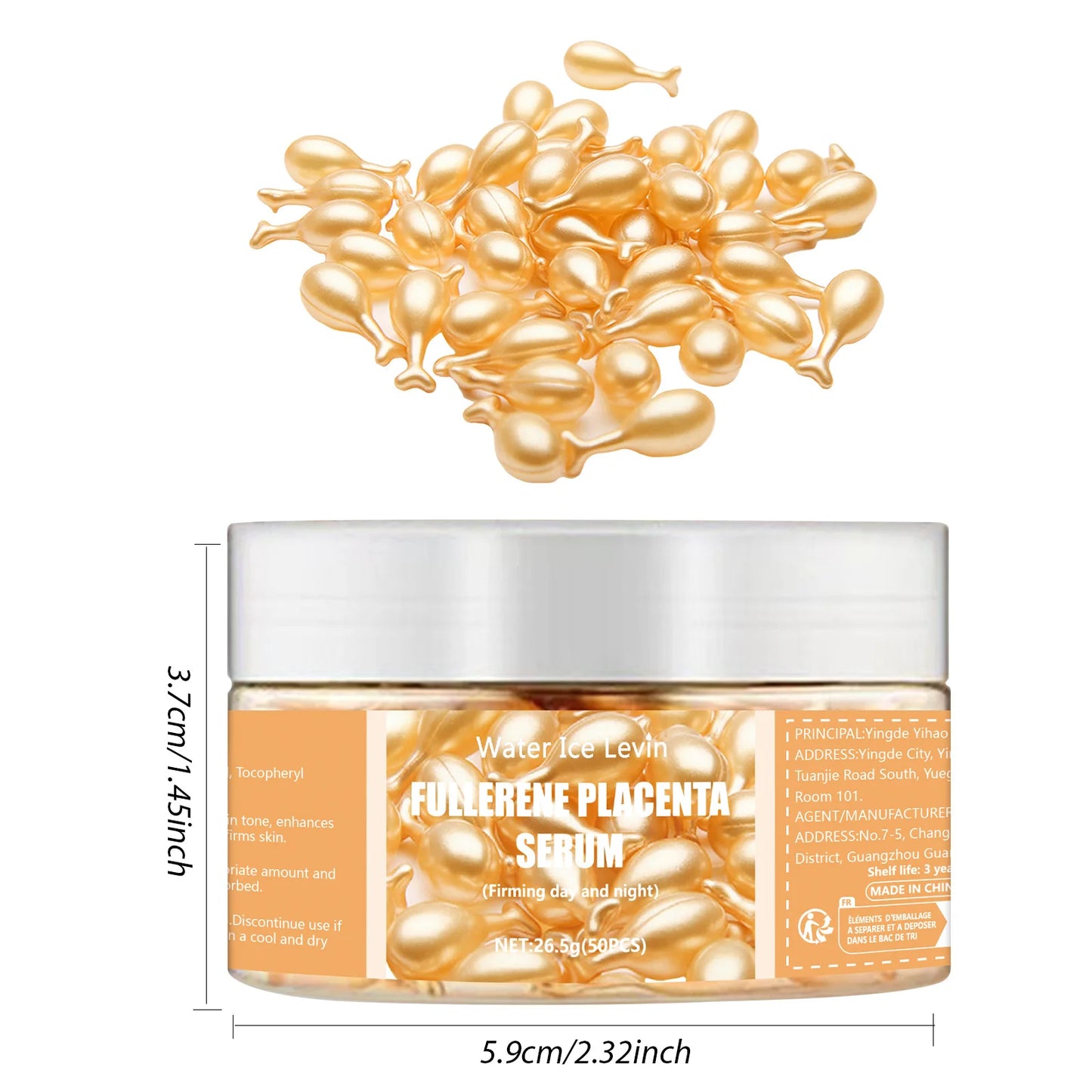 50PCS Collagen Face Serum Capsules – Anti-Wrinkle & Whitening
