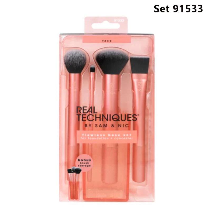 Real Techniques Professional Makeup Brushes Set Foundation Powder Contour Blush Concealer Eyeshadow Blending Cosmetic