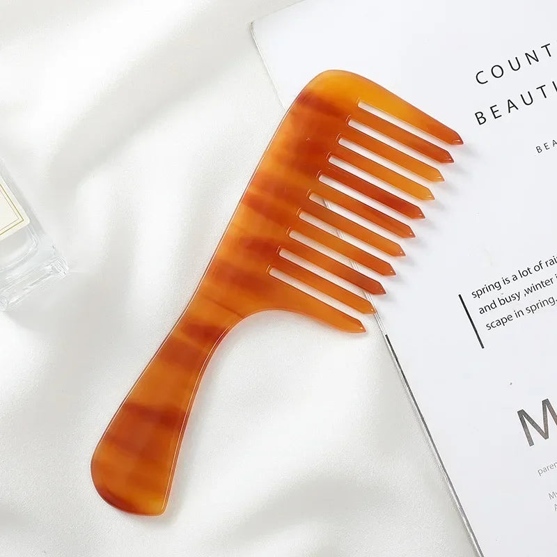Wide Tooth Acetate Comb – Anti-Static Hair Styling Brush