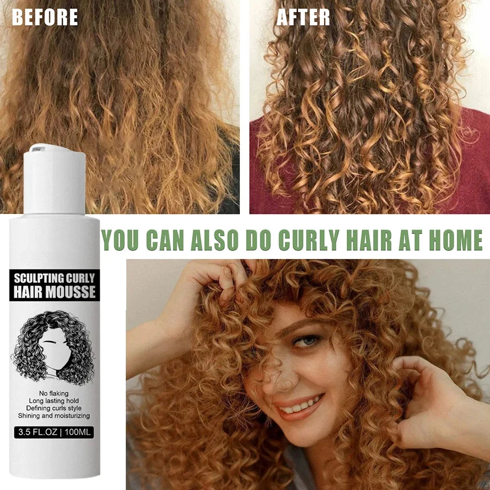 Curly Hair Mousse – Anti-Frizz, Defining Hold, 100ml