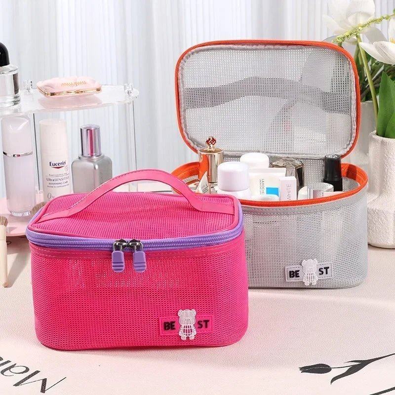 2025 Women’s Makeup Bag – Travel Cosmetic & Brush Organizer