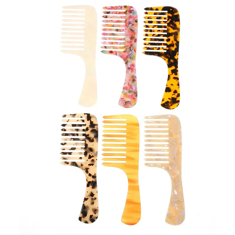 Wide Tooth Acetate Comb – Anti-Static Hair Styling Brush