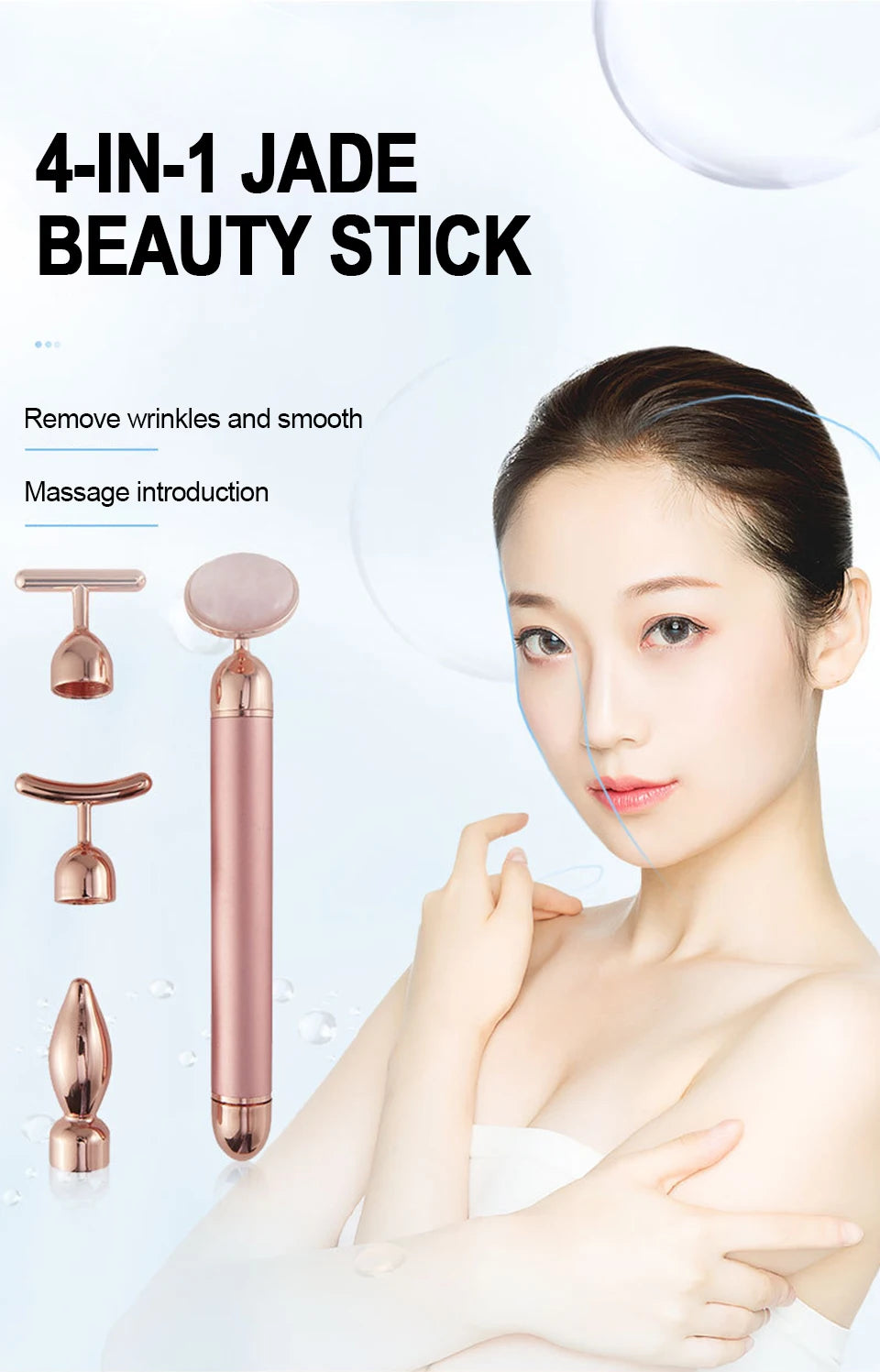 24K Gold Vibrating Face Roller
