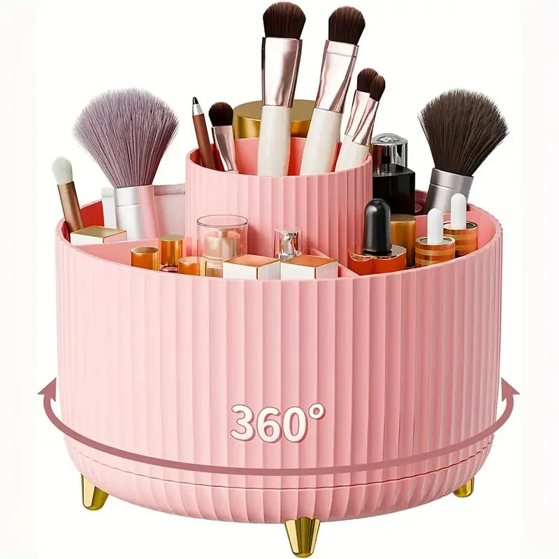 Rotating Makeup Organizer – 360° Brush & Tool Holder