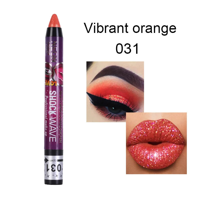 2-in-1 Eyeshadow & Lipstick Stick – Glitter & Matte