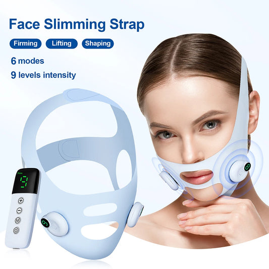 Face Lifting Beauty Machine EMS Chin Cheek Slimming Strap Skincare Facial Shaping Massager Double Chin Removal V Line Lift Belt
