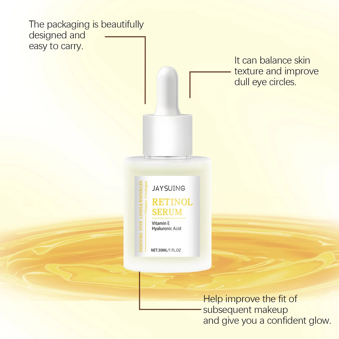 Retinol Eye Serum – Collagen & Hyaluronic Acid Anti-Puffiness