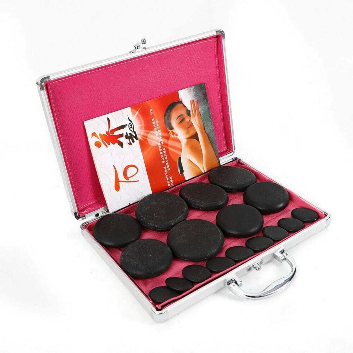 Hot Stone Massage Kit (16pcs) – Volcanic Lava Spa Stones