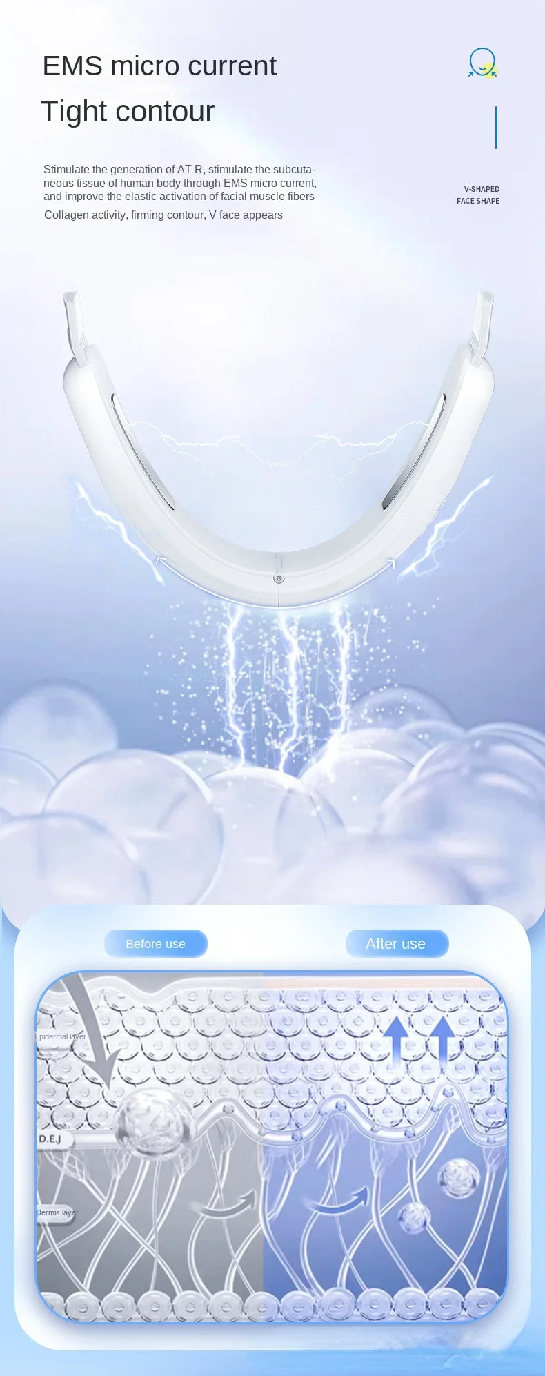 Skin Care EMS Electric Facial Massager Face Slimming Machine V Line Shaper Chin Cheek Lifting Firming Equipment Beauty Tools
