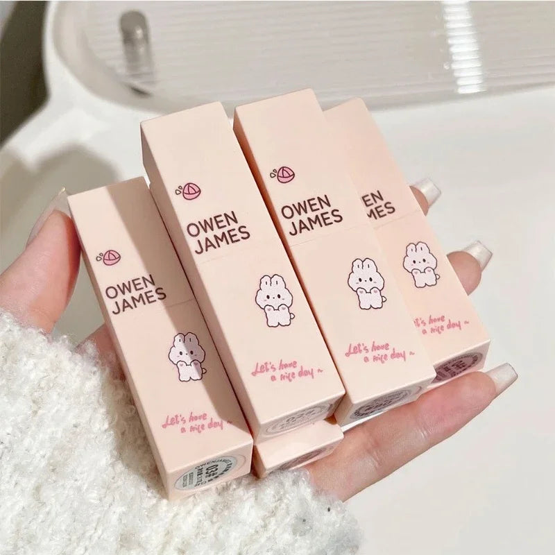Dusty Pink Velvet Lipstick Milk Silky Texture Lip Rouge Lasting Waterproof Matte Lipsticks Sexy Red Lips Lippy Korean Makeup