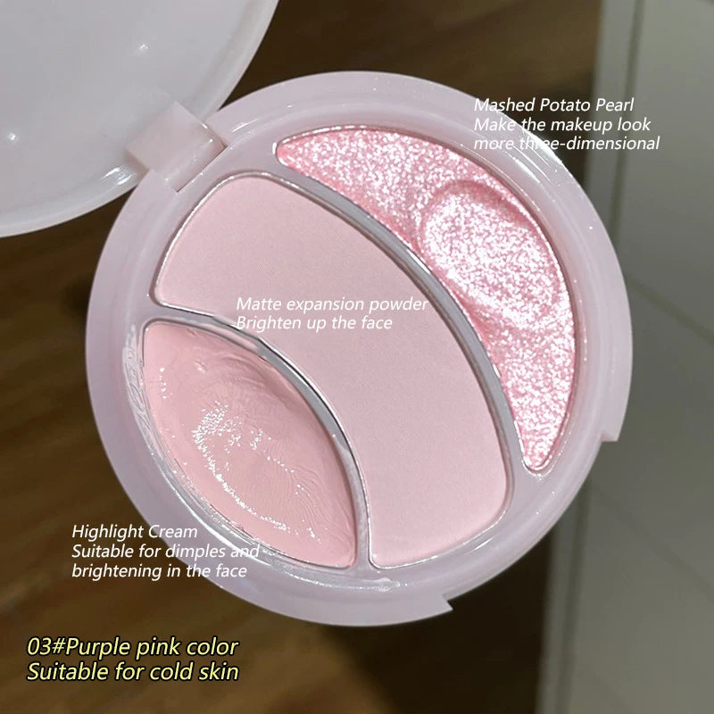 3-Color Highlighter Palette