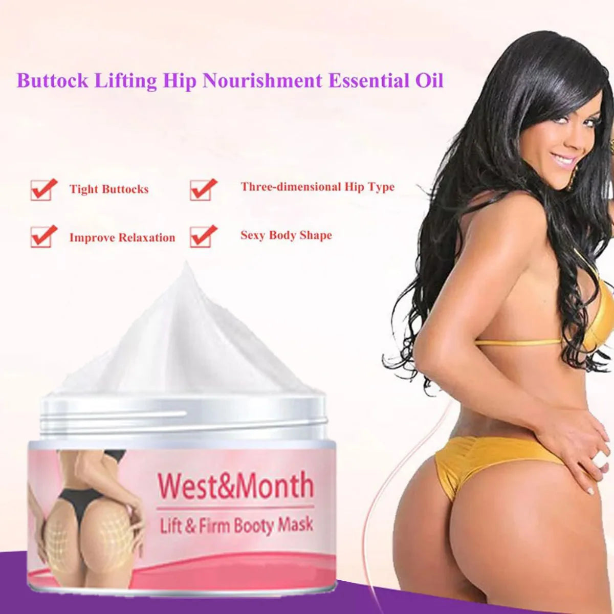 Hip Lift Massage Cream – Firming & Plumping