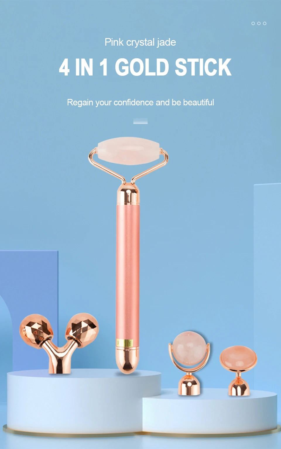 24K Gold Vibrating Face Roller