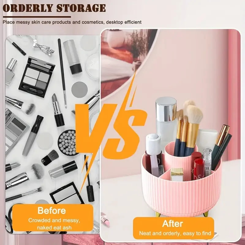 Rotating Makeup Organizer – 360° Brush & Tool Holder