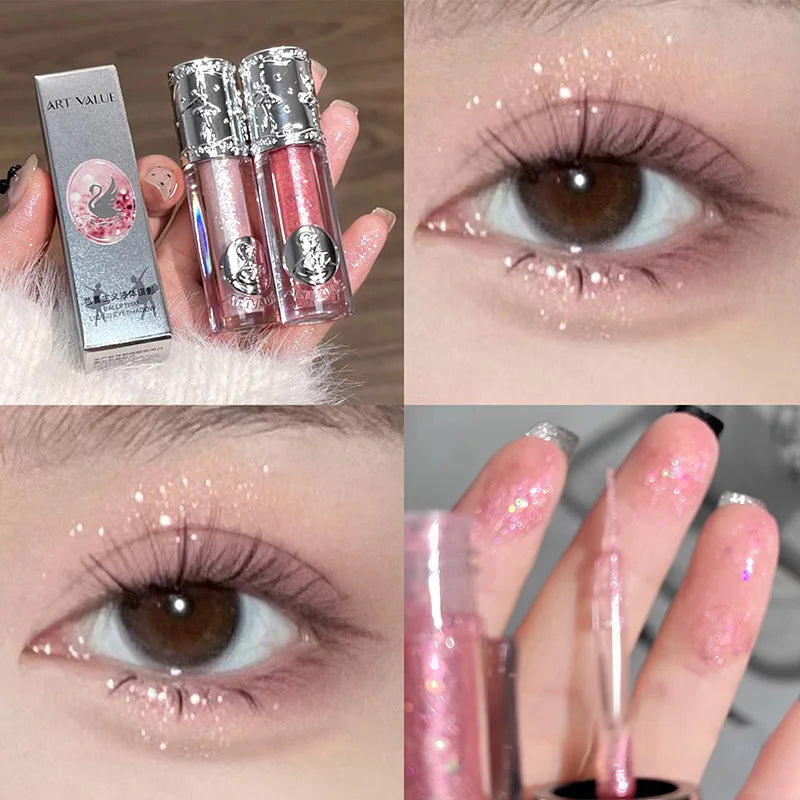 5 Colors Glitter Liquid Eyeshadow – Waterproof Shine