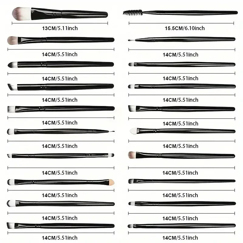 Makeup Brush Set (8–20pcs) – Foundation & Eyeshadow