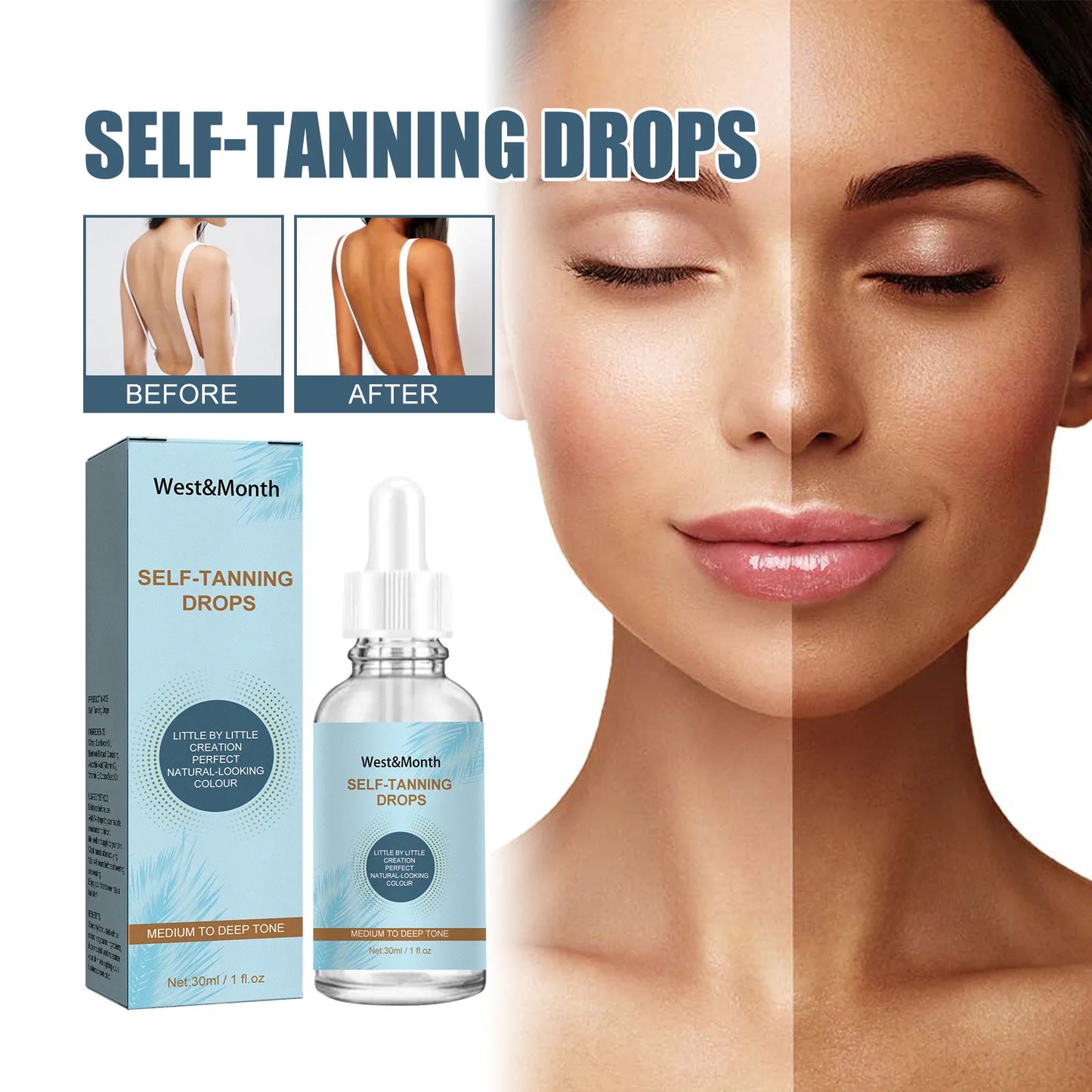 30ml Self-Tanning Essence – Hydrating Sunless Glow Serum