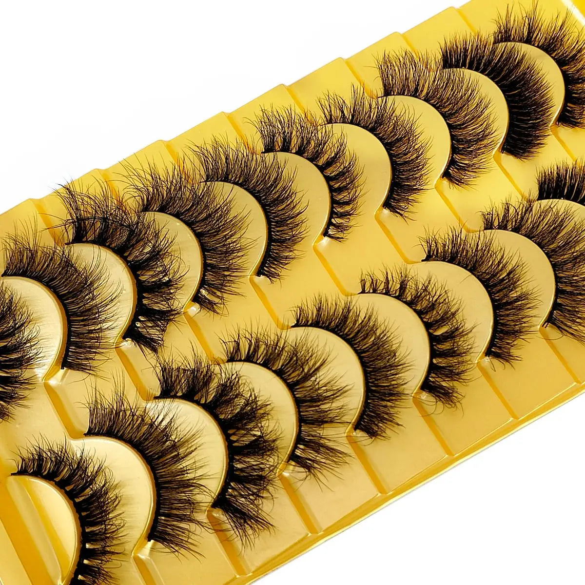 10 Pairs Mink Lashes – Fluffy, Dramatic False Eyelashes