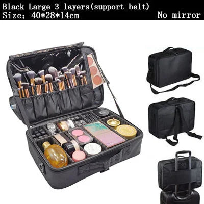 Large Cosmetic Makeup Bag – Travel Storage Case