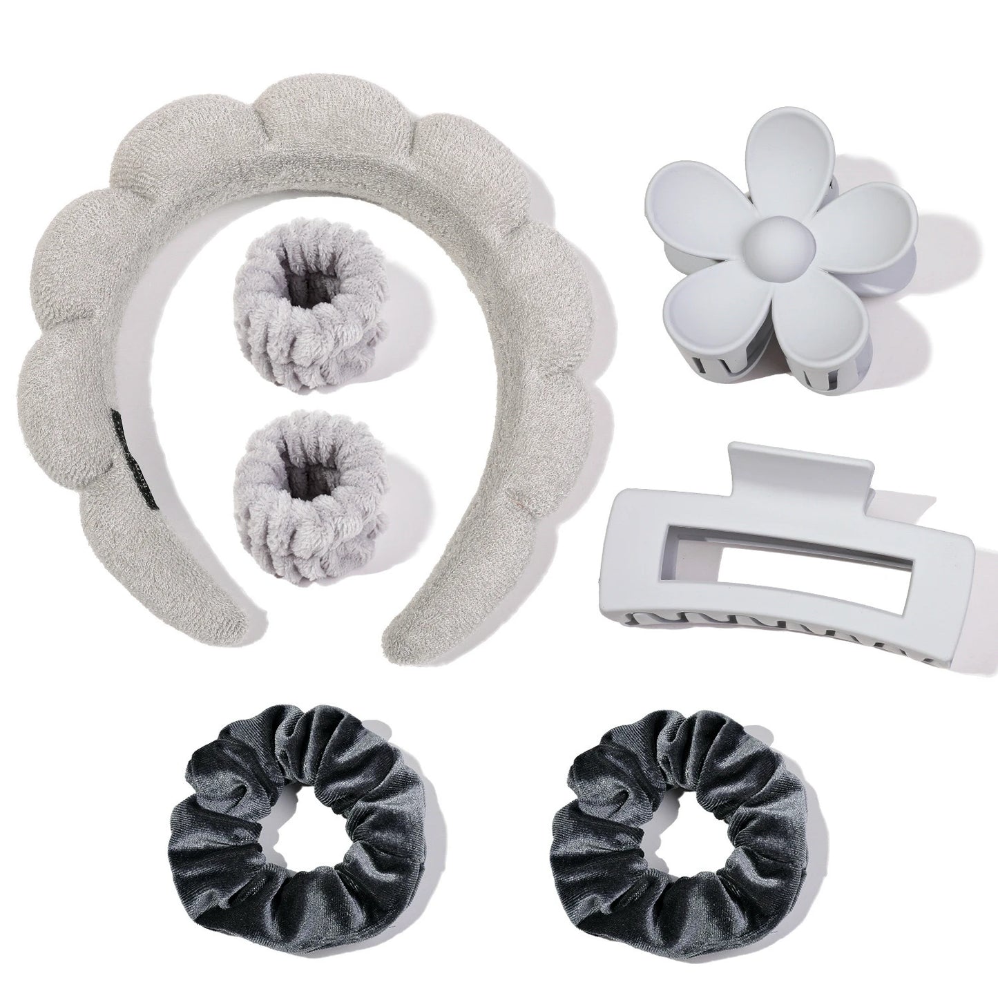 7PCS Skincare Headbands & Wristbands Set – Makeup & Face Wash