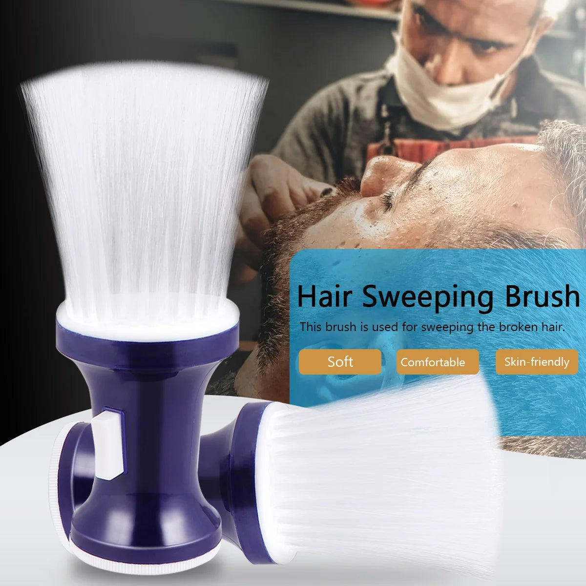Fiber Neck Duster Brush – Barber Hair Cleaning Tool