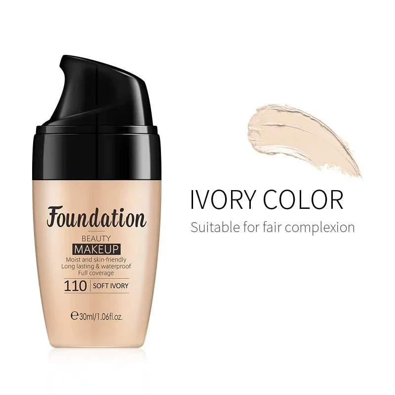 30ml Liquid Foundation – Waterproof High Coverage