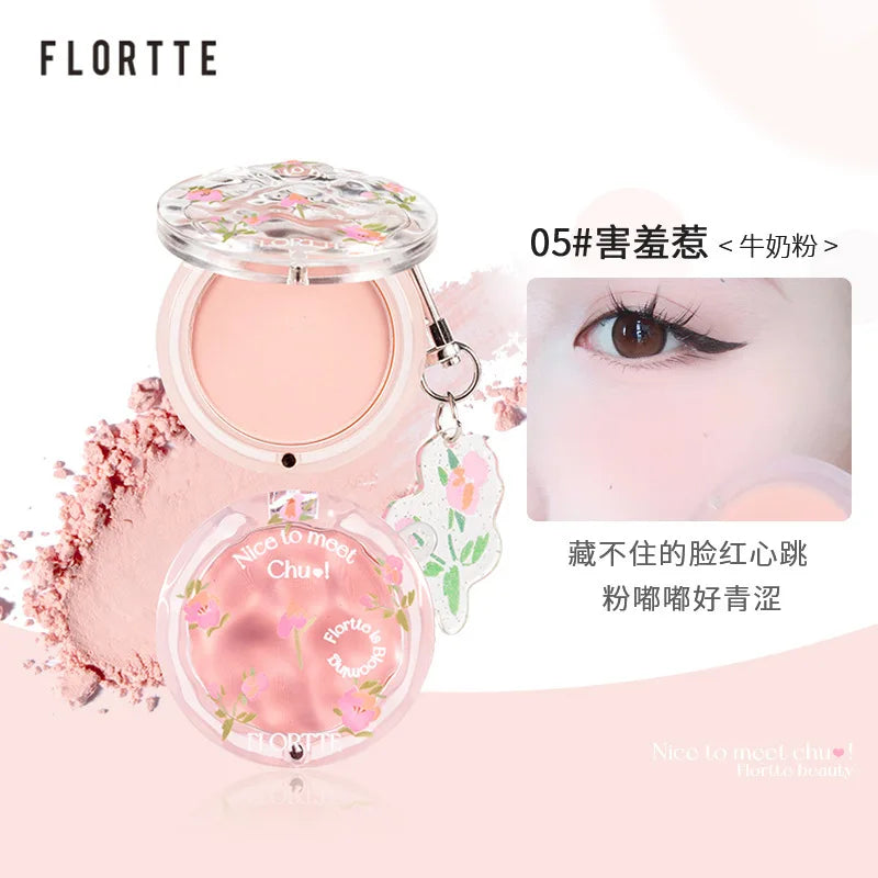 FLORTTE Make Up Blush Palette Korean Cosmetics First Kiss Blusher Long Lasting Fine Natural Highlighting Blushes