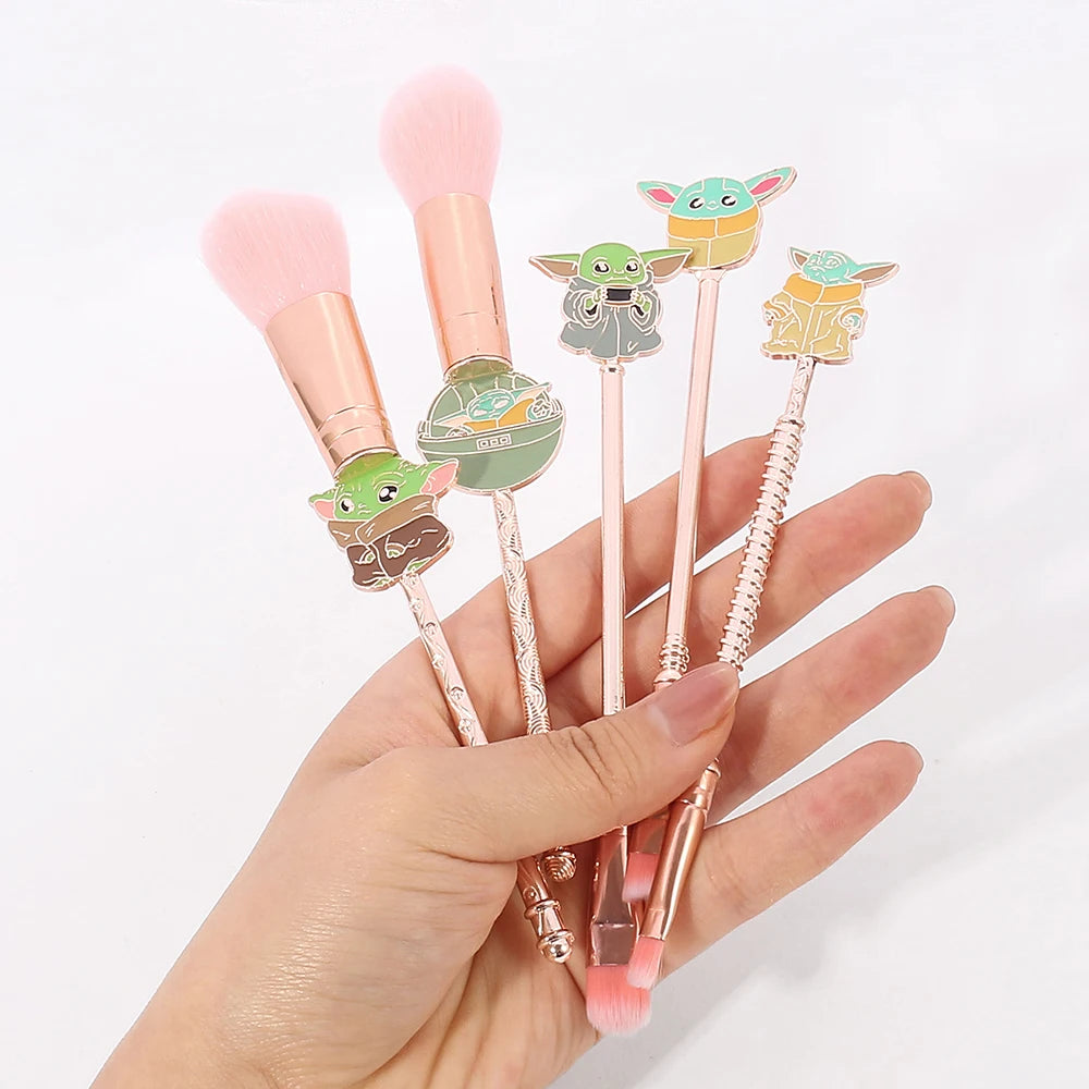 5PCS Star Wars Makeup Brush Set – Yoda Eyeshadow & Powder Brushes