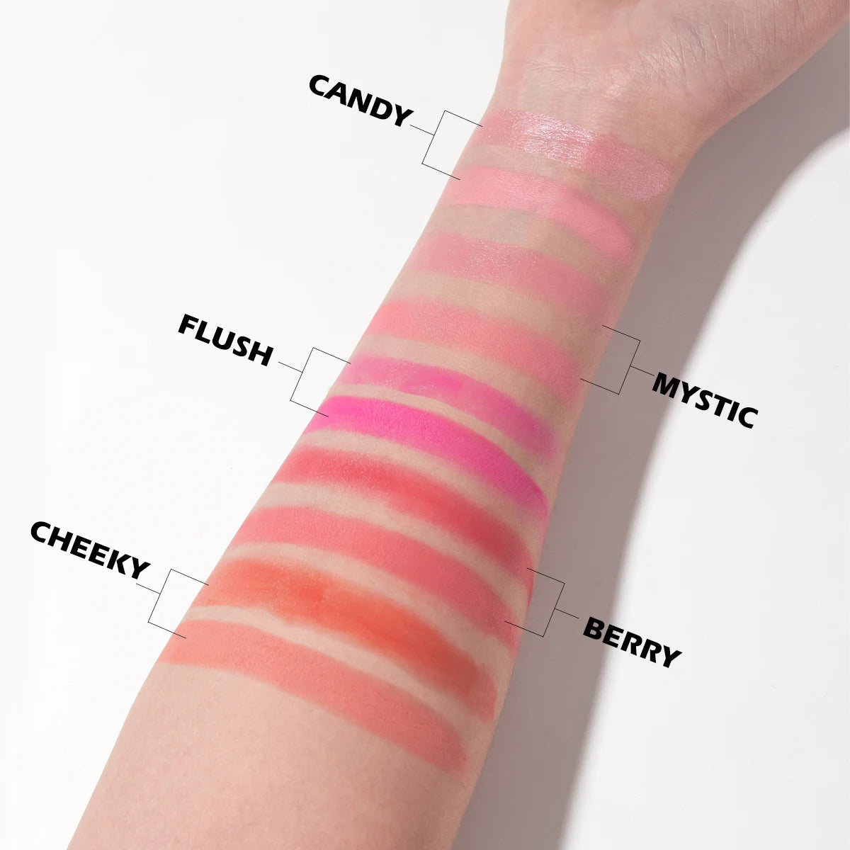 2in1 Spring Pink Blush Matte Dewy Rosy Blush Makeup Pan Long Wearing High Pigment Orange Red Cream & Powder Blush Palette