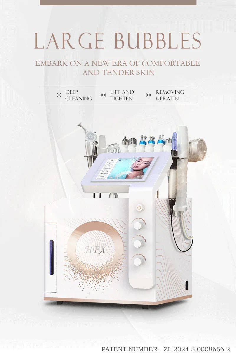 Haifei Desktop Big Bubble Beauty Machine Multi Functional Skin Care Deep Cleaning Facial Treatment Professional Device