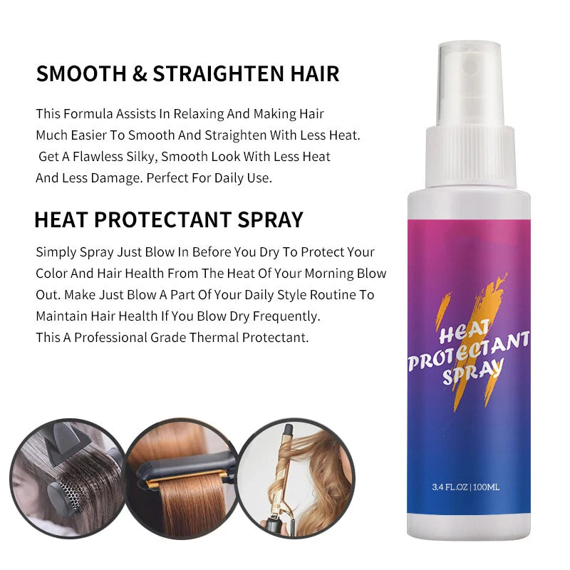 Heat Protectant Spray – Anti-Frizz Thermal Hair Shield