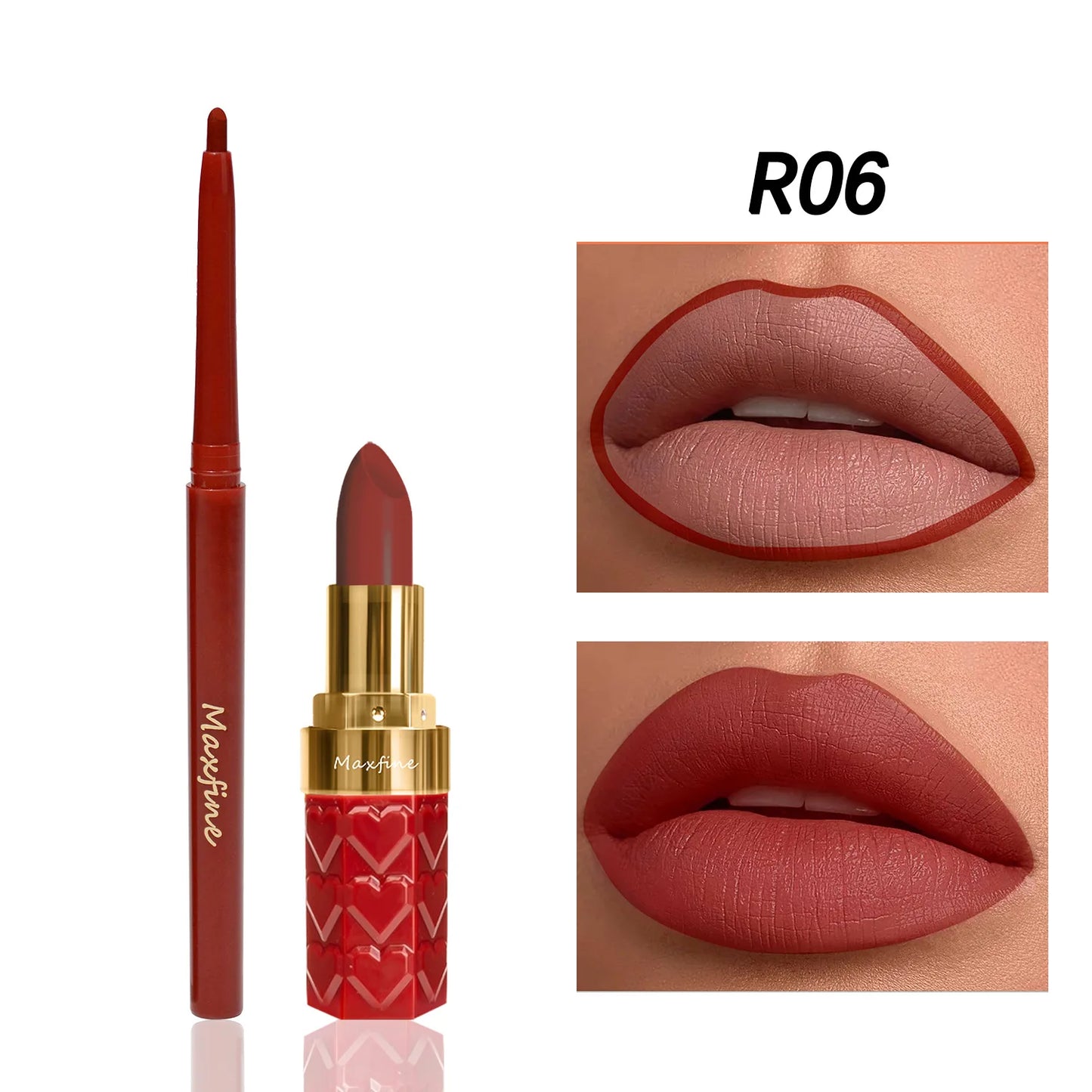 Velvet Matte Lip Liner Set – Waterproof Lipstick