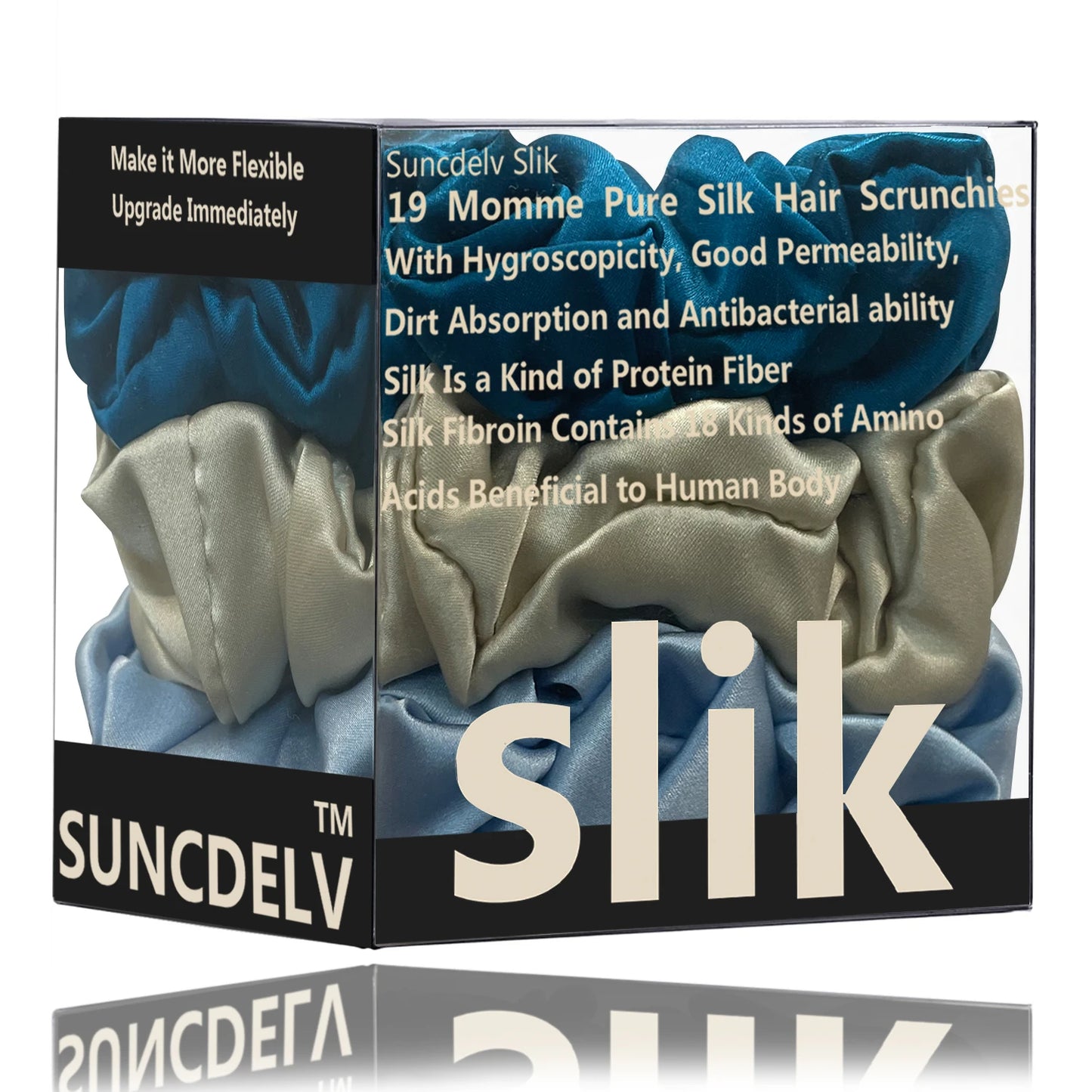 3-Piece Silk Scrunchies – Pure Mulberry Hair Ties