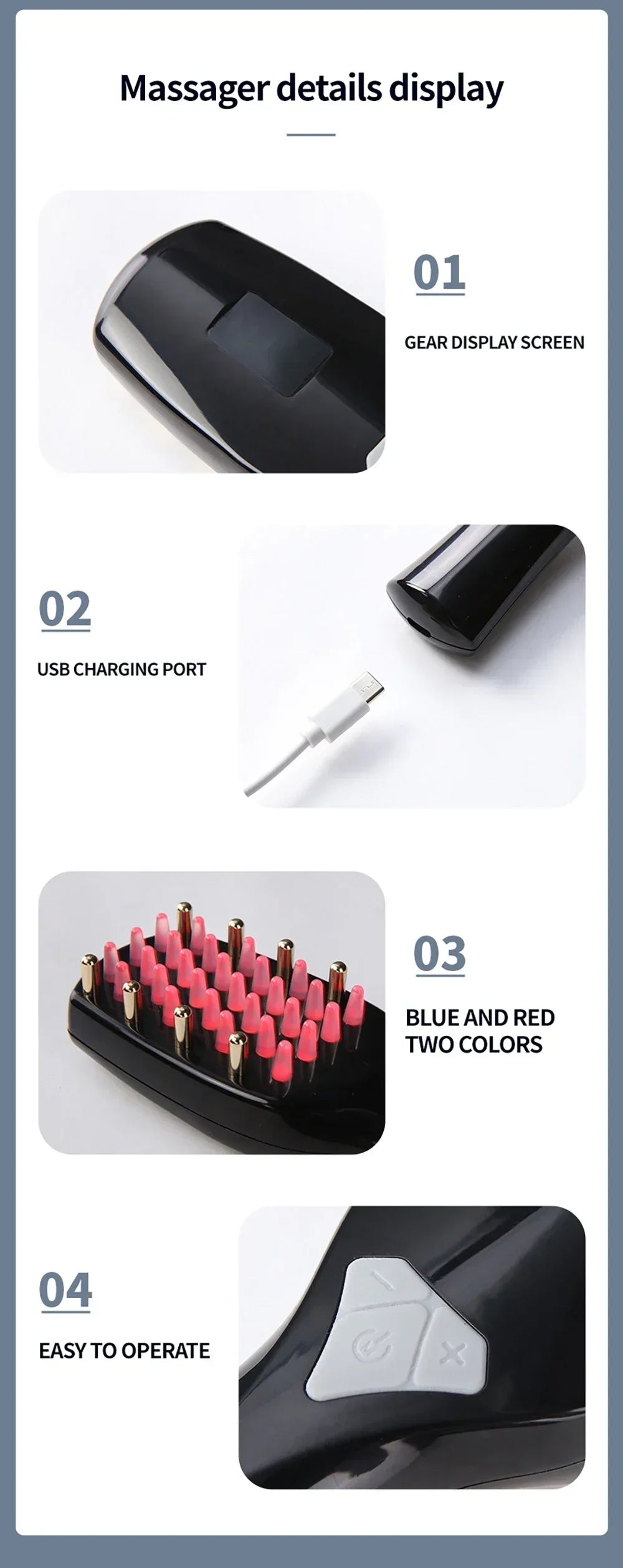 Electric Vibration Massage Comb – Hair Growth Therapy Tool