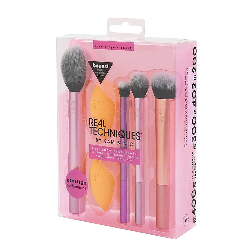 Real Techniques Professional Makeup Brushes Set Foundation Powder Contour Blush Concealer Eyeshadow Blending Cosmetic