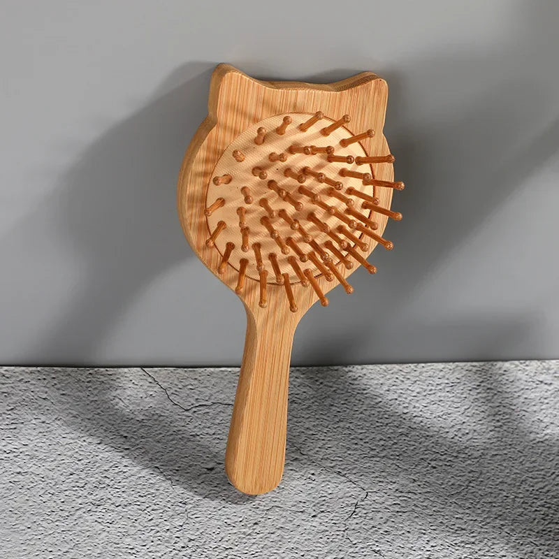 Bamboo Cushion Hair Brush – Scalp Massage Comb