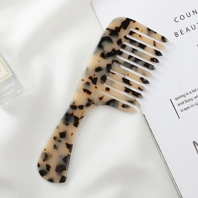Wide Tooth Acetate Comb – Anti-Static Hair Styling Brush