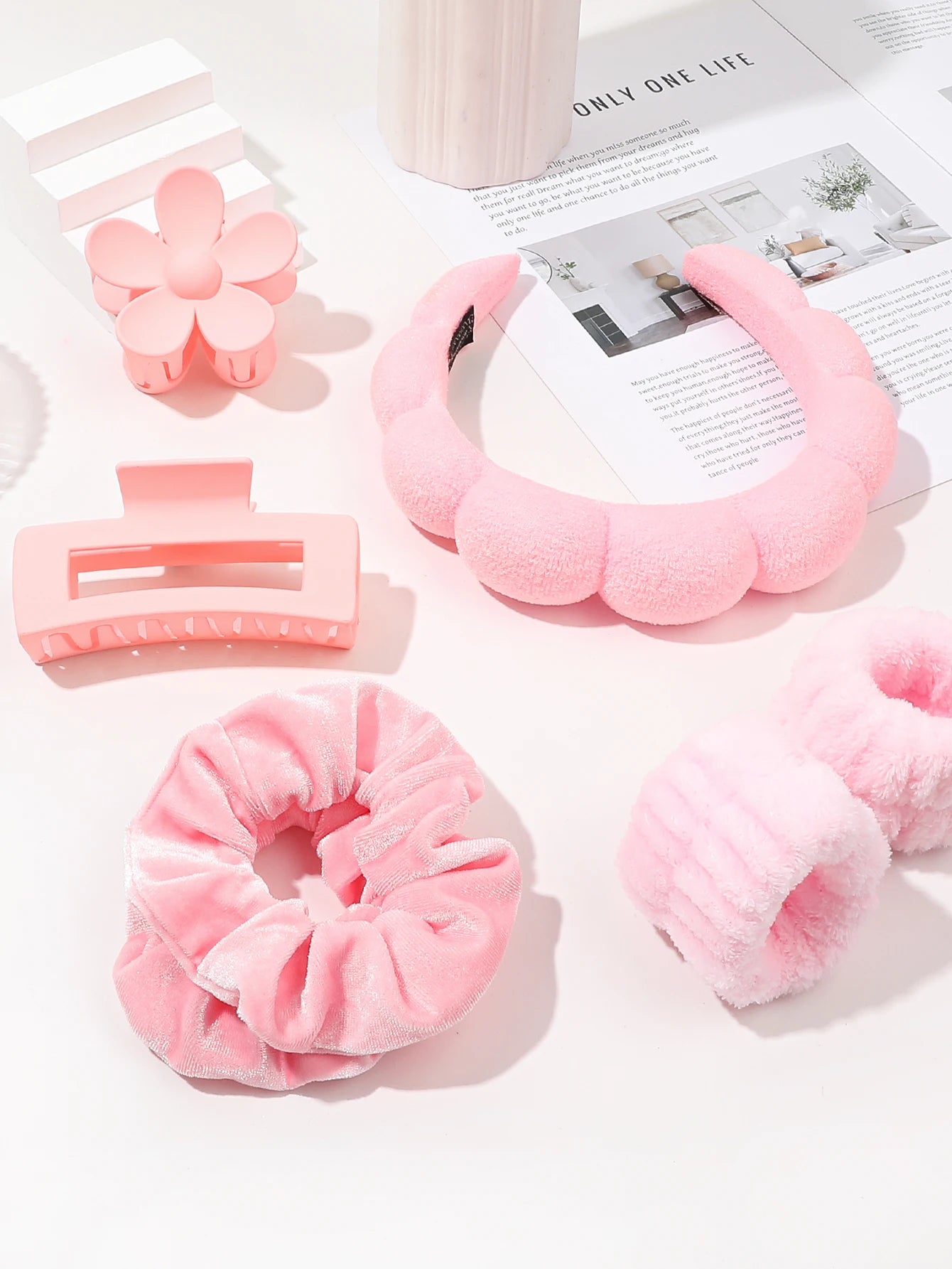 7PCS Skincare Headbands & Wristbands Set – Makeup & Face Wash