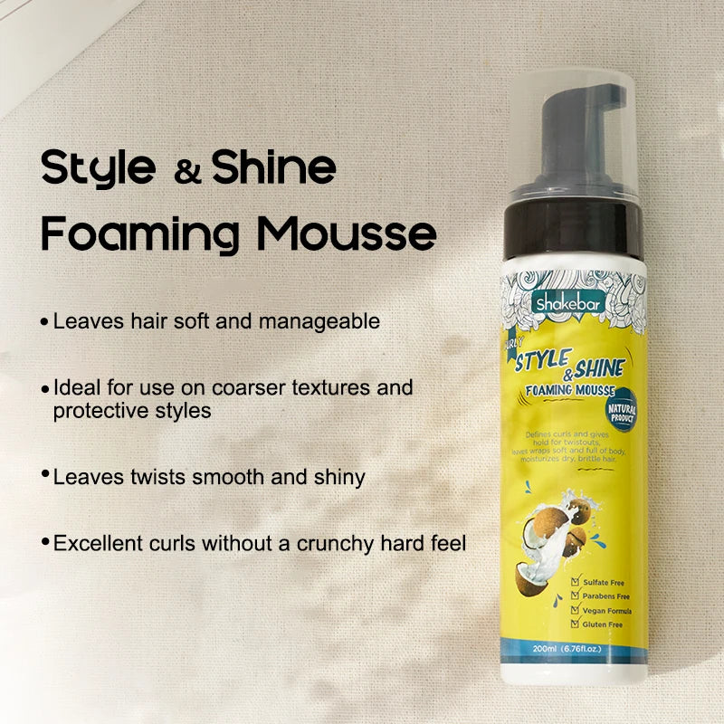 Shakebar Hair Mousse – Edge Tamer & Shine Gel