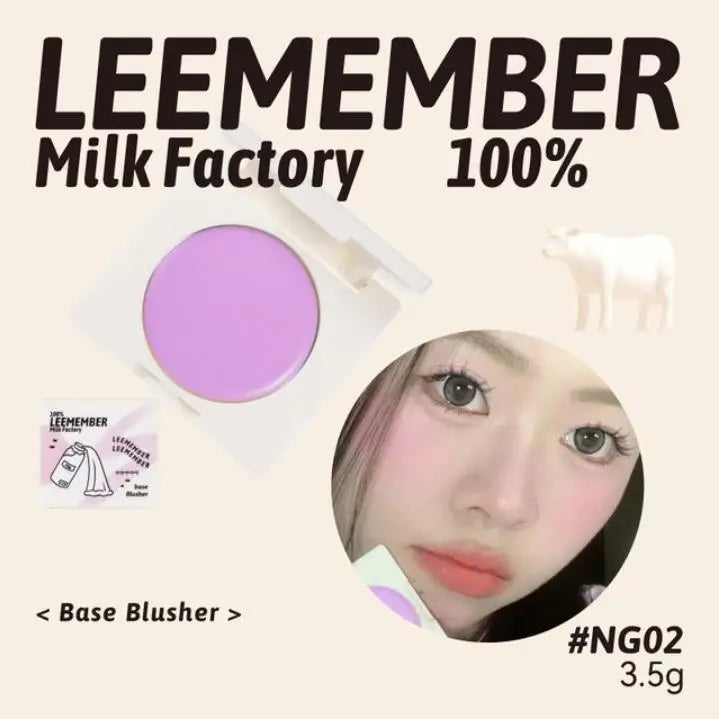 LEEMEMBER Milk Cream Blush Palette – Natural Nude Shades