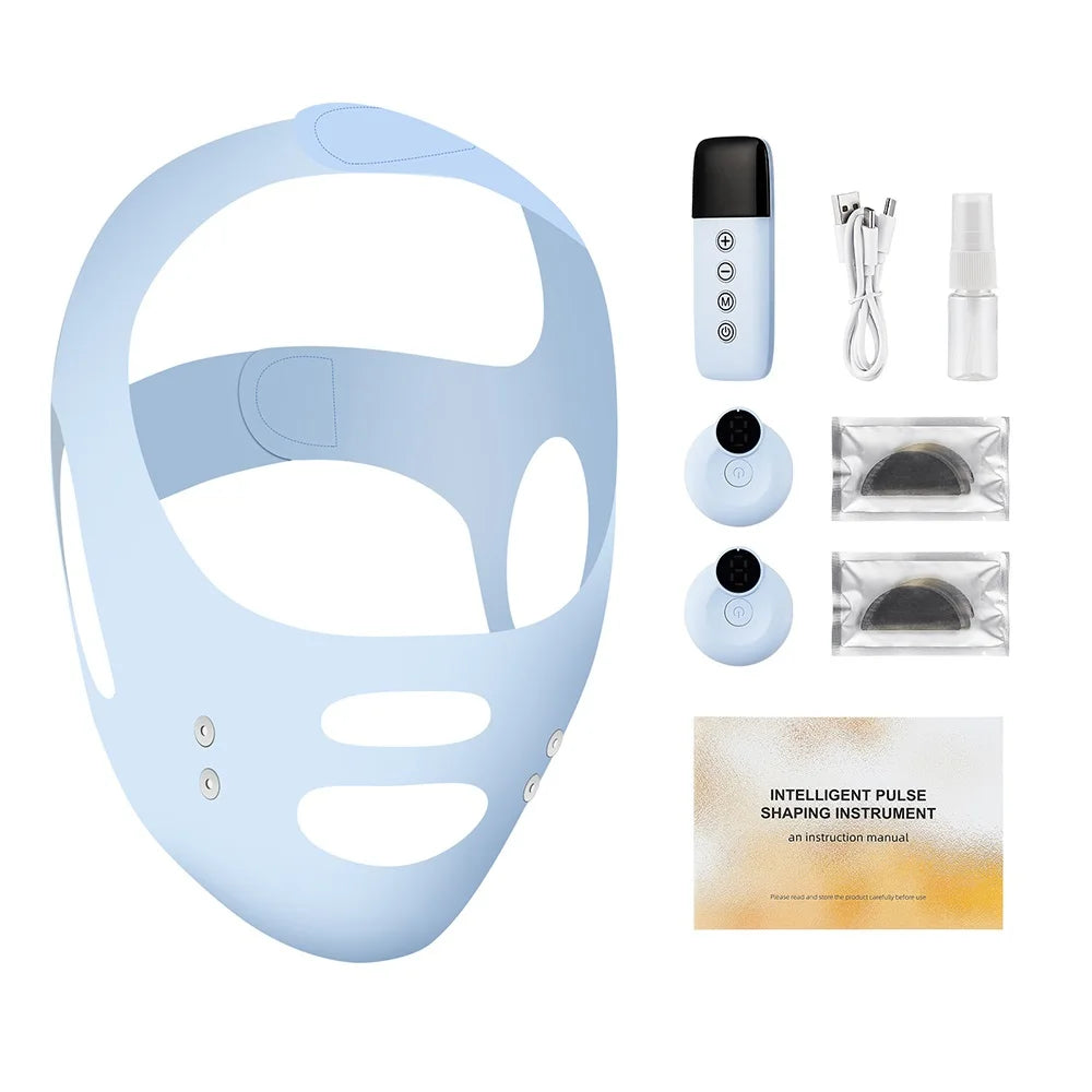Face Lifting Beauty Machine EMS Chin Cheek Slimming Strap Skincare Facial Shaping Massager Double Chin Removal V Line Lift Belt