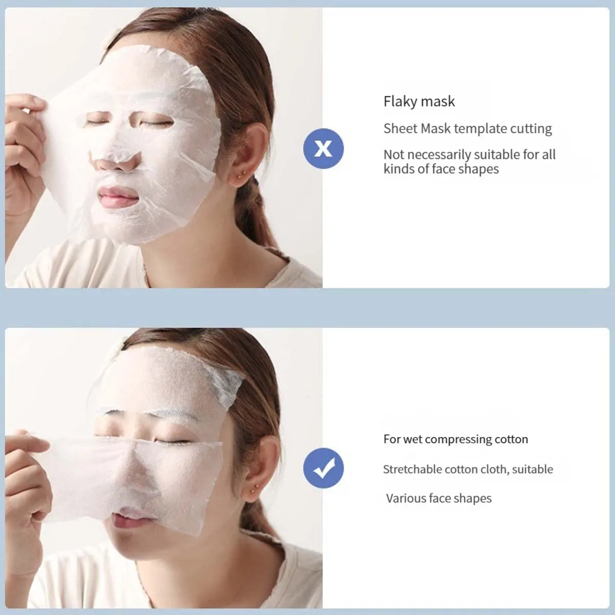 200PCS Disposable Cotton Pads – Makeup Removal & Mask