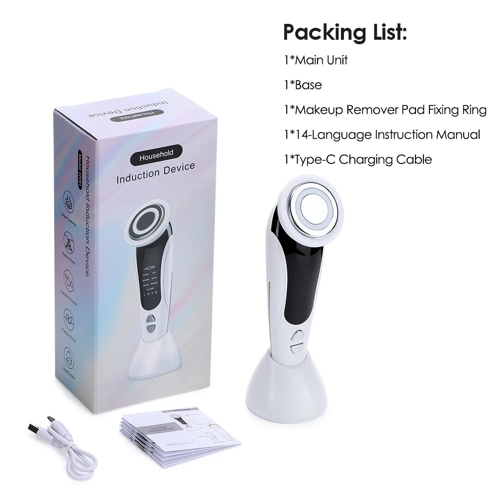 Multifunctional Facial Massager EMS Facial Beauty Massage Device Face Cleaning LED Skin Rejuvenation Lifting Tighten Care